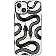 CASETiFY Clear iPhone 14 Case [Not Yellowing / 6.6ft Drop Protection/Compatible with Magsafe] - Black Kingsnake - Clear