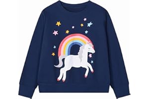 Gumyoss Sweatshirt Mädchen Pullover für Kinder Mädchen Baumwolle Sweater Kleinkind Mädchen Langarm Tops Alter 2-8 Jahre