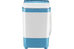 Wiltec Portabel tvättmaskin upp till 6 kg 280 W, campingtvättmaskin 37 x 38 x 66 cm för tvätt och centrifugering med timer