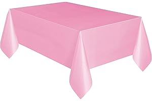 Unique Party 50392 - Nappe en Plastique Rose de Bébé 2,74 m x 1,37 m