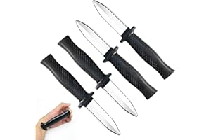 WZWZO 4 Pièces Faux Couteau Retractable, Faux Couteau, Couteau Retractable, Couteau Plastique, Faux Couteaux Scream, Faux Couteau Halloween, Poignards Disparaissants pour d'halloween Trucs de Magie Party