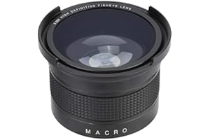 GOSHYDA Lente ojo de pez gran angular universal de 0.35X de 52 mm, con bolsa de almacenamiento de tapas de lentes, cámara réflex digital SLR Fisheye Len, para Canon/para Nikon/para Sony/para Minolta/para Pans