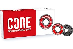 CORE ABEC 9 - Cuscinetti per skateboard, scooter e pattini, confezione da 8