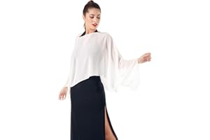 S DAL 1982 SARA SABELLA ISOLA D’ISCHIA Coprispalle Ideale Per Cerimonia Ed Evento Formale In Morbido Georgette Disponibile In Diversi Colori, Made In Italy. Taglia Unica veste da 42 a 50. Lunghezza spalla-orlo 40 cm