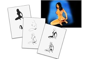 UMR-Design AS-137 pinup Pochoir pour aérographe Step by Step Size S