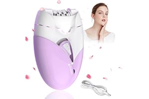 TOHOYARD Epilierer Gesichts, Kabelloser Elektrischer Gesichtsepilierer zur Haarentfernung, Epilierer Damen und Bikini-Trimmer mit LED-Licht für Bikini, Beine, Arme