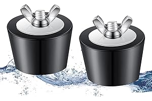 AsyinXson Pool Winterstopfen 2 Stück, 38-51mm Pool Gummistopfen mit Edelstahlbolzen, Winterstopfen Pool für Intex Pool für Schwimmbecken Abflussrohrleitungen