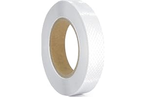 XFXIA Ruban adhésif réfléchissant blanc 20 m x 2,5 cm - Étanche - Ruban adhésif d'avertissement - Pour véhicules, voitures, remorques, bateaux