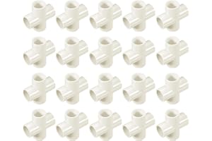 QUARKZMAN 20 stycken PVC-rörkopplingar 20 mm kors 4-vägs 0,8 tum koppling kanalkopplingar kopplingskopplingar kabelrör rörfit
