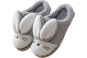 Cozozn Zapatillas de Estar por casa para Niña niño Pantuflas Invierno Interior Dormitorio Suave Casa Caliente Zapatos Antideslizantes Peluche de Animales Slippers