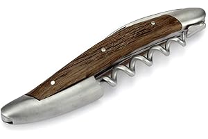 Forge de Laguiole Kellnermesser Sommelierbesteck - Griff fossile Mooreiche Morta - Edelstahl matt