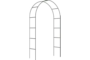 ZENO Garden Arch 2.4M | Heavy Duty Metal Garden Arch | Green Garden Frame Arch for Climbing Plants | Garden Arches for Outdoor, Backyard, Lawn, Patio, Courtyard, Wedding Decorations