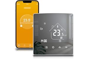 BEOK CONTROLS Beok Tuya Termostato Inteligente Termostato de calefacción Termostato WiFi Termostato Inteligente de Pared para calefacción eléctrica por Suelo Radiante Compatible con Alexa, Google 16A TGR85WIFI