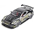 VARIYA ENTERPRISE 1/24 Scale Compatible for Nissan GTR Model Car Toy, Zinc Alloy Pull Back Toy car with Sound and Light for Kids Boy Girl Gift (Black)