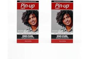 PIN-UP ORIGINAL Pin Up End Curl At Home Perm Kit, kit de permanente pour petites sections de cheveux telles que les franges, les pointes ou la couche supérieure, riche en protéines pour des cheveux doux, 2 x 130 ml