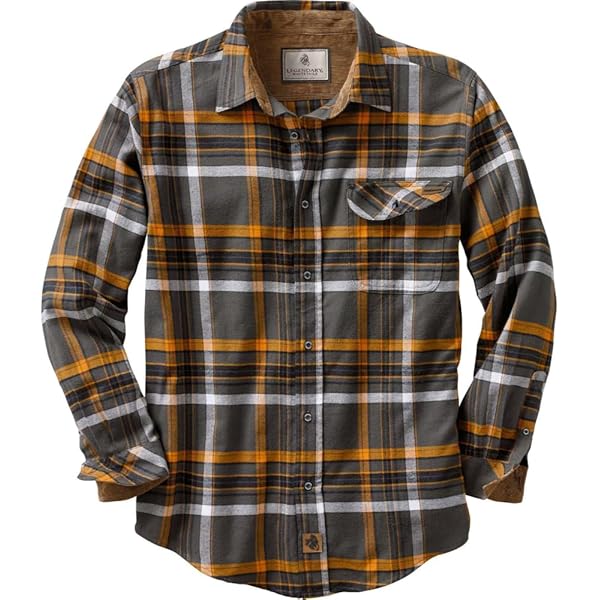 thumbnail: Legendary Whitetails Buck Camp Flannel – Lange Mouwen, Corduroy Manchetten | Casual Overhemd Voor Heren In Grote Maten