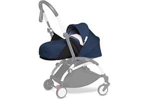 STOKKE BABYZEN YOYO Pack recién nacido 0+, Azul Air France - Incluye el colchón, capota, soporte para la cabeza y cubrecapazo - Requiere el chasis YOYO2 (se vende por separado)