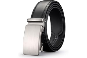 Acewin Ledergürtel Herren, Automatik Gürtel Herren, Arbeitsgürtel, Verstellbar, Breit 35mm