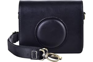 MUZIRI KINOKOO Fuji etui na aparat Mini EVO kompatybilne z Fuji Mini EVO torba ochronna na aparat z regulowanym paskiem na ramię, Czarny D, Wersja pozioma