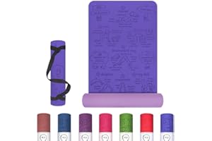 yogi-me Kids Yoga Mat - Eco-Friendly, Non-Toxic, Durable TPE, Non-Slip, 6mm Thick - Ideal for Children, Girls, Exercise, Mindfulness - Free Carry Strap Included