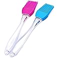 Esbriet (Set of 2, Big, 9 inch Each) Silicon Oil Brush for Cooking Spreader Basting & Pastry Brushes for Grilling, Tandoor, Cooking, Baking, Glazing, BBQ Kitchen Accessories, Random Color