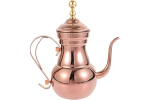 OSALADI Teiera con colino da tè in acciaio inox, teiera in stile orientale, bollitore vintage con filtro rimovibile, 700 ml