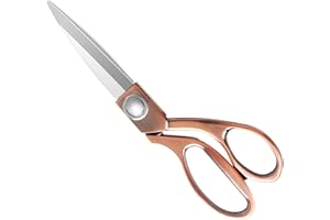 KUONIIY Heavy Duty Sewing Scissors 8 inch - Professional Stainless Steel Copper Tailor Scissor Shears for Fabric Leather Dressmaking Tailoring Artists Students Dressmakers