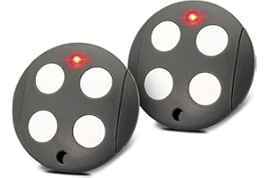 Wvoillty 433,92 MHz Telecommande Portail, Lot de 2 Telecommande Porte de Garage Compatible avec Telecommande Mhouse GTX4, Rolling Code, 4 Canaux