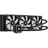 Corsair iCUE H150i RGB PRO XT CPU-Flüssigkeitskühlung (360-mm-Radiator, Drei 120-mm Corsair ML PWM-Lüfter, 400-2.400 RPM, Dyn