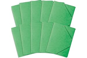 Einschlagmappe/Sammelmappe mit Gummi A4 Bantex, A4, 10 Stück-Packung Grün
