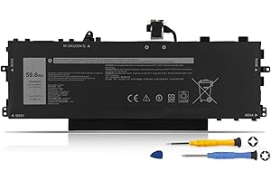 K KYUER GHJC5 Laptop Batterie pour Dell Latitude 9420 9430 2-in-1 P141G P142G P141G001 P142G001 P141G002 P142G002 Series JJ4XT 3VV58 VTH85 0JJ4XT 0GHJC5 03VV58 0VTH85 Notebook Battery 3-Cell 59.6Wh