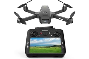 KARUISRC Drone GPS avec Camera Adultes Debutants,Écran HD 4.5" Télécommande,Drone Professionnel Follow Me Retour Automatique à la Maison,Contrôle Gestuel de la Gravité Maintien de l'altitude,Carte SD 32GB