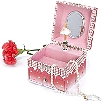 Carillon Portagioie Trousselier A Forma Di Cuore - Ballerina Fosforescente Con Musica Lago Dei Cigni - Foto 2