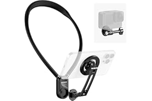 Neewer Support de Cou magnétique, Mains Libres pour trépied Compatible avec GoPro DJI Insta360 iPhone 15 Android, Support de téléphone Tour de Cou pour vidéo POV, GP16
