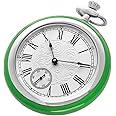 Alwesam Resistance Full Steel Pocket Watch Mechanical Hand Wind Antique Clock Honed Stainless Original with Chain & Box