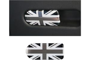 uvcany MINI F54 F60 Union Jack Glove Box Compartment Handle Cover Trim for Mini Cooper One/S/JCW F54 Clubman, F60 Countryman(Union Jack Gray)
