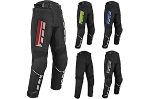 VASTER Motorcycle Motorbike Cordura Textle Trouser Pants for Mens, Waterproof Trouser with Removable Protections