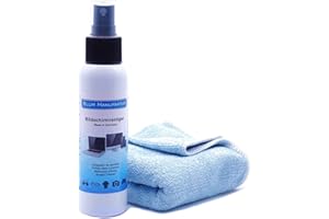 BLUM MANUFAKTUR Blum - 100ml Nettoyeur d'écran Plat + Chiffon Microfibre 30x30 cm. Nettoyage sans Rayures de Tous Les écrans et displays, Absolument sans Traces.