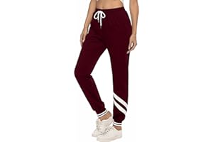 iClosam Pantaloni Tuta Donna in Cotone Pantaloni Sportivi Donna Vita Alta Pantaloni Jogger con Tasche e Coulisse Regolabile per Allenamento Jogging Fitness Nero L