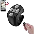 SGQTZDZQ Tiktok Scrolling Ring, Page Turner Remote Bluetooth Fingertip Wireless Bluetooth Remote Control, Bluetooth Page Turner Rechargeable (Black)
