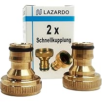 2 Set Messing Adapter Anschluss Gardena Kompatibel, 4,05