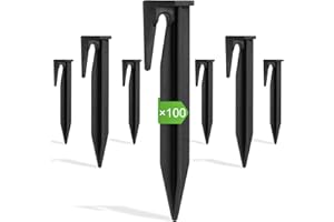 OFFCUP Cortacésped Clavos, 100pcs Piquetas Cortacesped, Robot Cortacésped Cable Clavijas de Fijación, Compatible con Gardena, Husqvarna, Worx, Bosch, AL-KO, Robomow, McCulloch Stiga, Wolf Garten