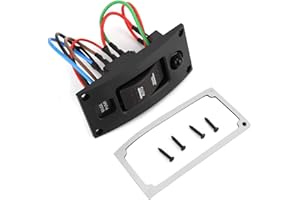 YOSOO Interruttore Pompa di Sentina a Bilanciere, LED Deluxe ON-OFF-ON Pannello Interruttori e Interruttore Automatico della Pompa di Sentina a Bilanciere Plastica Curva per Interruttore di Sentina 24v Inte