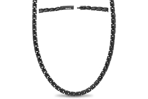 ‎MAGNETRX MagnetRX® Titan Magnetkette – Magnetische Halskette (Schwarz, 55 cm)