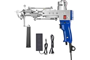 VEHIPA Pistolet À Touffeter pour Tapis Électrique Pistolet,Tufting Gun,Machine à tricoter les tapis à main 100V-240V 7-19mm