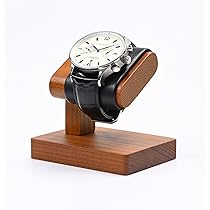 Portaorologi In Legno Massiccio Doppio - Espositore Elegante Per Collezione Orologi Da Polso - Bianco Crema
