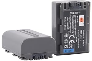 DSTE DE DSTE(2 Pack) Batteria di ricambio NP-FP50 NP-FP30 compatibile con Sony DCR-30 DCR-DVD103 DCR-DVD105E DCR-DVD202E DCR-DVD203 DCR-DVD203E