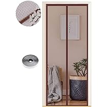 Zanzariera Magnetica Per Porte 120x230 Cm - Rete Fine Con Calamite, Marrone - Foto 3
