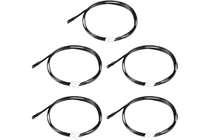 Hsthe Sea Lot de 5 sondes de capteur de température 10 K, sonde de capteur de température étanche 3950 NTC,câble d'extension de câble d'émetteur de température - Tête en caoutchouc