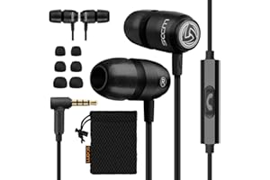 Ludos Clamor 2 Pro Auriculares In Ear con Cable y Microfono, Garantía de 5 años, Cascos con Cable, Auriculares con Microfono y Auricular Magnético, Auriculares Cable Trenzado, Auriculares Microfono